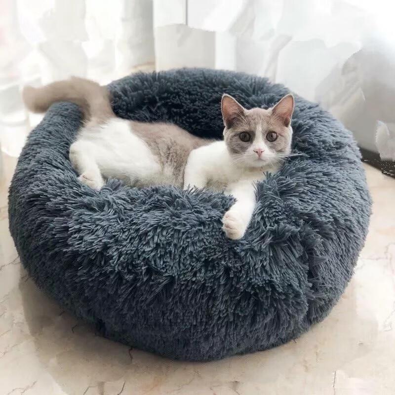 Eryan All-Season Long Plush Round Pet Bed
