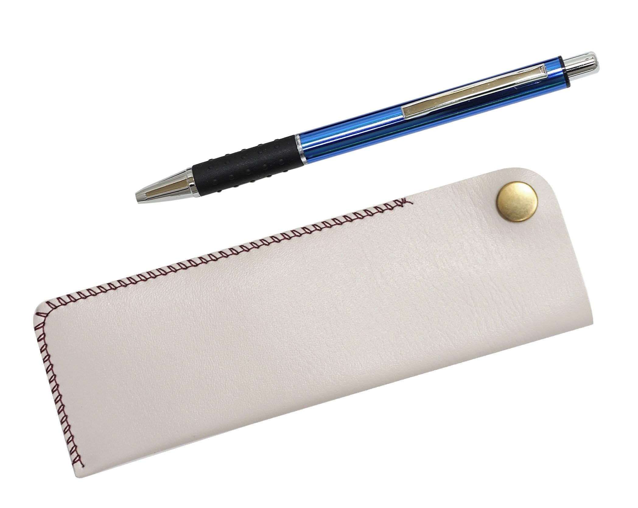 

Takizawa White Pen Case with Metal Pitch Grip Ballpoint Pen Set Hook-and-Loop & (Blue), 5-Pack, T23-NK01W-WZ2067BP-L-5 синий