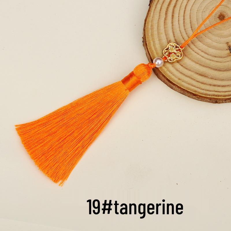 8cm Goldene Hohl-Pflaumenblüten-Quaste Lesezeichen & Zubehör-Anhänger