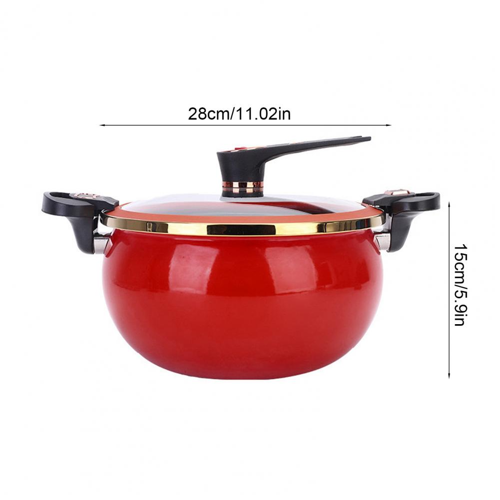 Marmite à soupe antiadhésive à revêtement céramique avec couvercle 7L Cuiseur mijoteur à cuisson rapide Autocuiseur micro-pression Ustensiles de cuisine polyvalents pour cuisinière