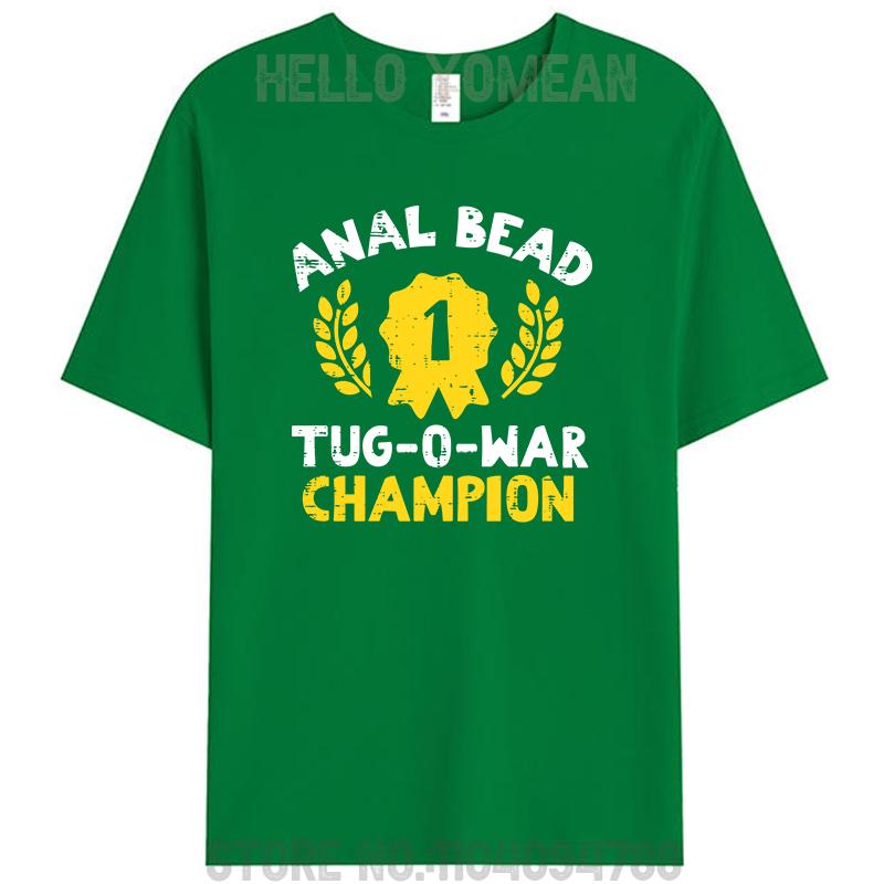 

Bead Tug-O-War Champion Funny Saying Humor Men Women 100% Cotton T-Shirt Tees Tops S