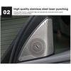 For Mercedes Benz Door Speaker Covers W213 W205 X253 GLC E C Class A-pillar Stainless Steel Matte Glossy Interior Accessories
