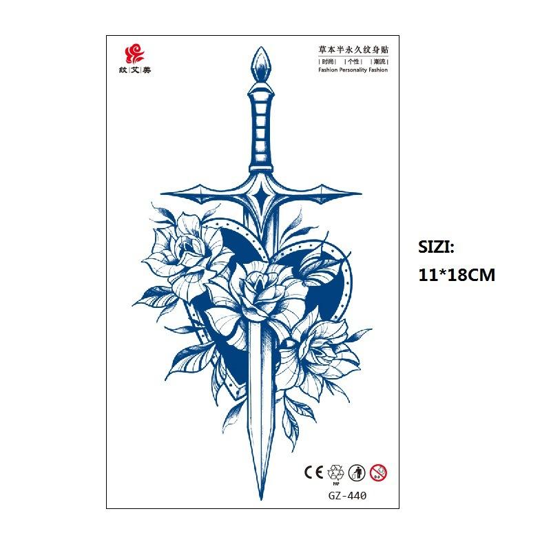 

Травяной сок, долговечная неотражающая татуировка, постепенное изменение, неотражающая серия Gz, держится 15 дней 11*18CM