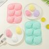 Siliconen Paasei Vorm Met 2 Verschillende Patronen, Geschikt Voor Het Bakken Van Chocolade, 6-Gats IJs Bakvorm, Gebruikt Voor Het Maken Van Taarten En Desserts,
