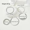 7Pcs Crushed Bead Stackable Bracelet Set for Women Trendy Mixed Texture Fragmented Bead Chain Fashion Daily Wear Jewelry Gifts