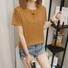 GMXIA Dopamine Blank Summer Dress Loose Solid Color Women's Top Round Neck Short Sleeve T-shirt Women's Dress