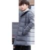 Large Size Men's Jacket Men's Cotton-padded Jacket Medium and Long Casual Hooded Cotton-padded Jacket Men's Thickened Jacket