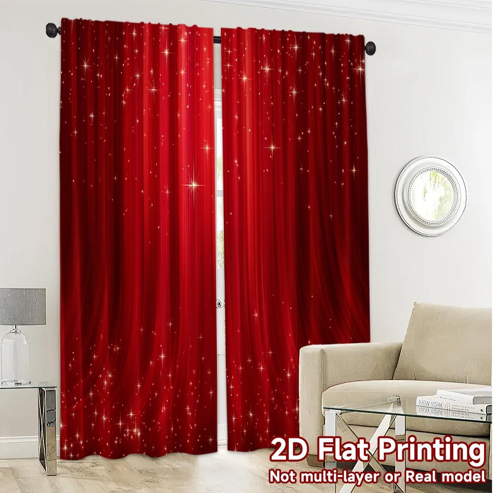 Flat Printing Jit Curtains Without Rod Curtain Sparkles Popular Pattern Versatile Polyester Gifts Set Of 2 Made