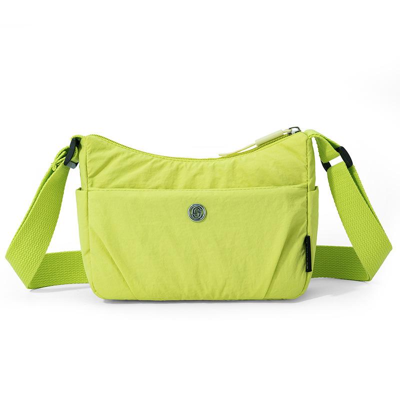 New Minimalist Crossbody Bag, Fashionable Shoulder Bag, Lightweight and Waterproof Oxford Cloth Dumpling Bag флуоресцентный зеленый