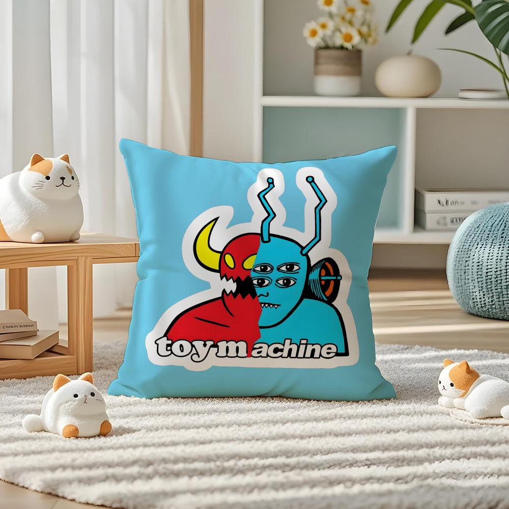 Toy M-Machines Pillow Case Silky Elegant Comfort Sofa Bed Invisible Zipper