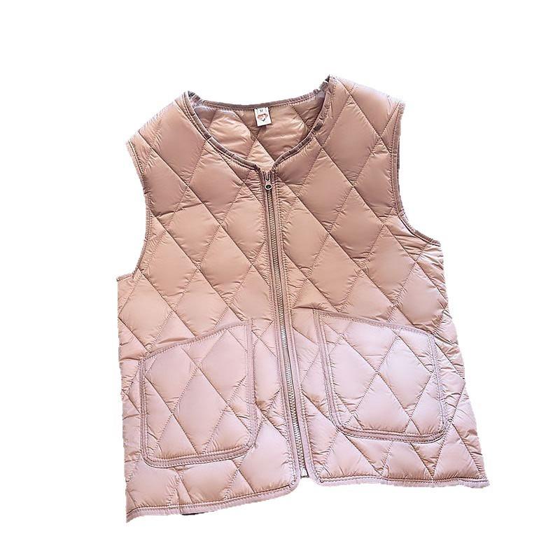 Autumn and Winter New Down Cotton Vest Inner Wear Women's Light and Slim Short Cold and Warm Liner Vest