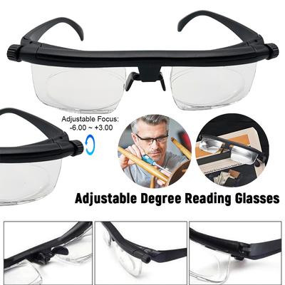 Kurzsichtigkeit Alterssichtigkeit Brille -6D bis +3D Einstellbare Grad Lesebrille Variable Fokusdistanz Fernfokus Lesebrille