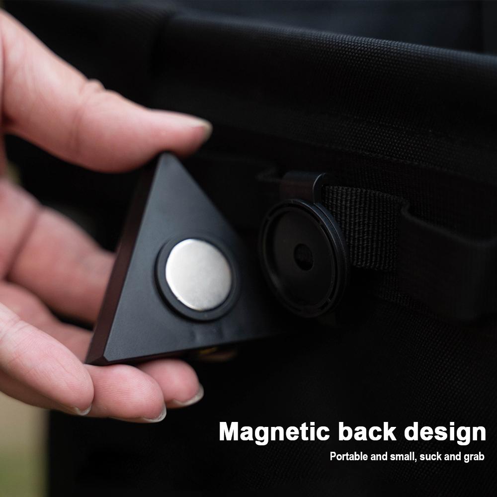 LED Tactics Triangle Light Portable Camping Light Mini Direction Light Outdoor Warning Light Rechargeable Hiking Fishing Bikes