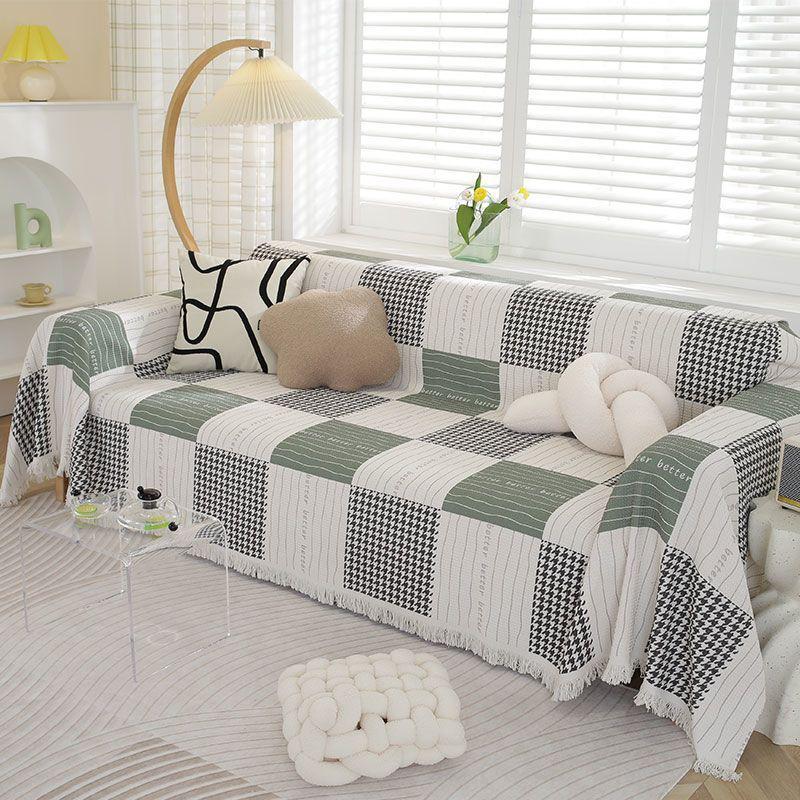 Nordic Universal Non-Slip Sofa Blanket Cover – Full Coverage, All-Season, Machine Washable