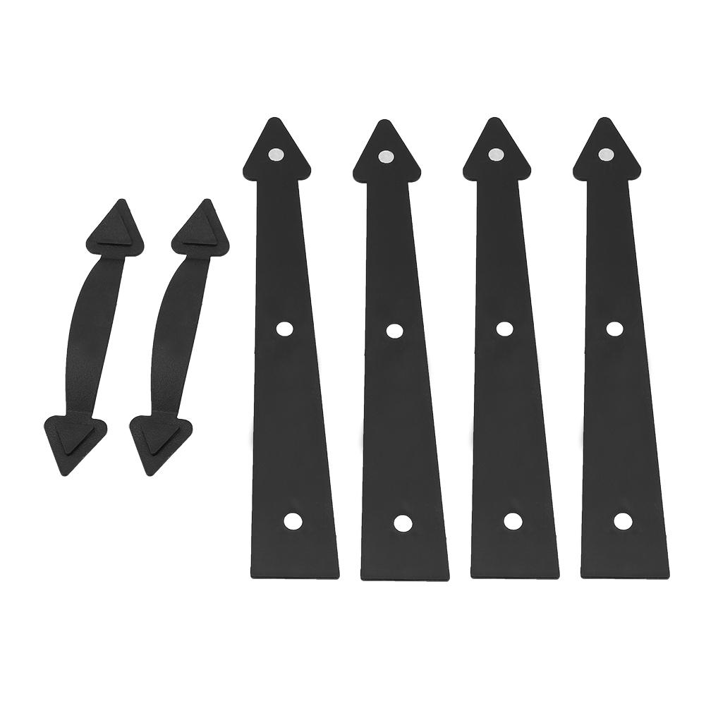 Kit di Ferramenta Decorativa per Porta del Garage a Carrozza per Casa, Cerniere e Maniglie Stile Freccia
