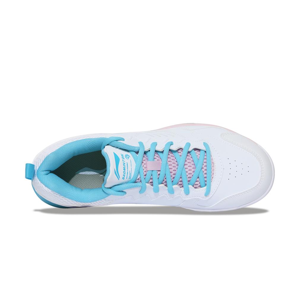 Li-Ning All-Purpose King Comfortable Fashion Versatile Shock Absorption Non-Slip Low-Top Badminton Shoes Unisex Shoes White Blue Pink AYTS038-4