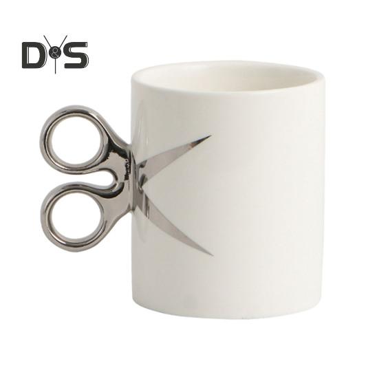 Saksehåndtak Keramikkkopp 350 ml Nyhet Frisør Frisør Te Kaffekrus Gave Fargerik Glasur Håndverkskopp