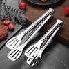 Non-slip Food Tongs Stainless Steel Bread Clip  For Desserts Salads Barbecue