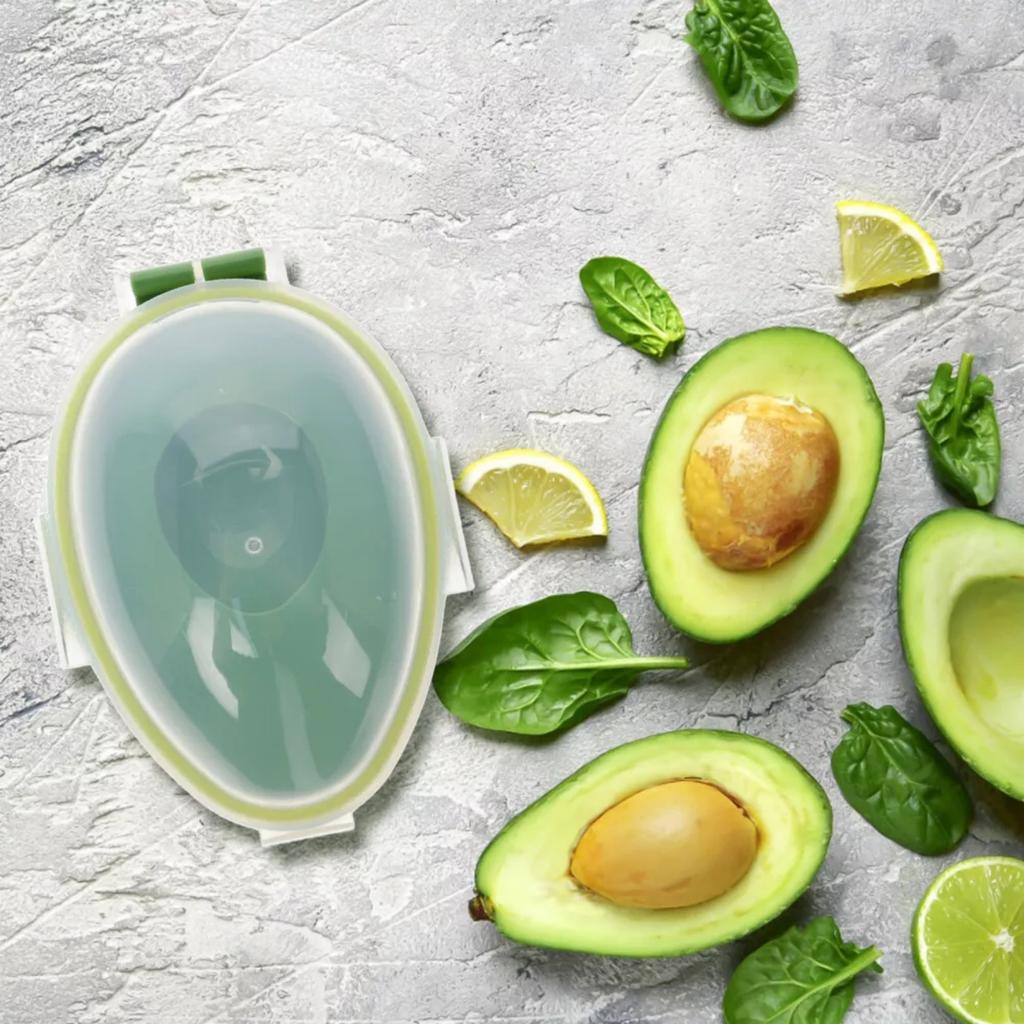 Avocado Keeper Container Round Fresh Storage Box for Half Avocado with Silicone Seal