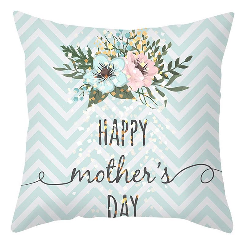 Mother's Day Pillow Cover Home Office Peach Skin Cushion Cover Sofa Car Cushion Cover Backrest