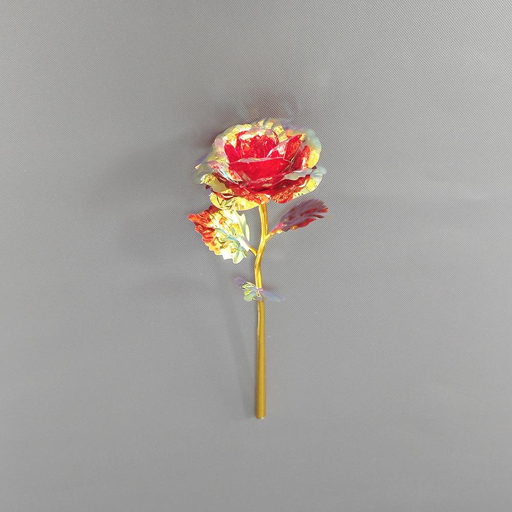 

Cross-Colored Gold Foil Rose Flower - Single Stem for Mother s Day, Teacher s Day, Valentine s Day, or Christmas Small Gift.