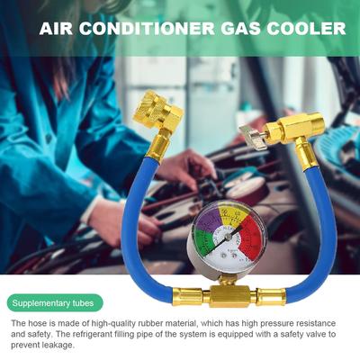 1-5PCS R134A Refrigerant Charging Hose with Pressure Gauge Air Conditioner Gas Charging Hose AC Recharge Hose for Car Automobile