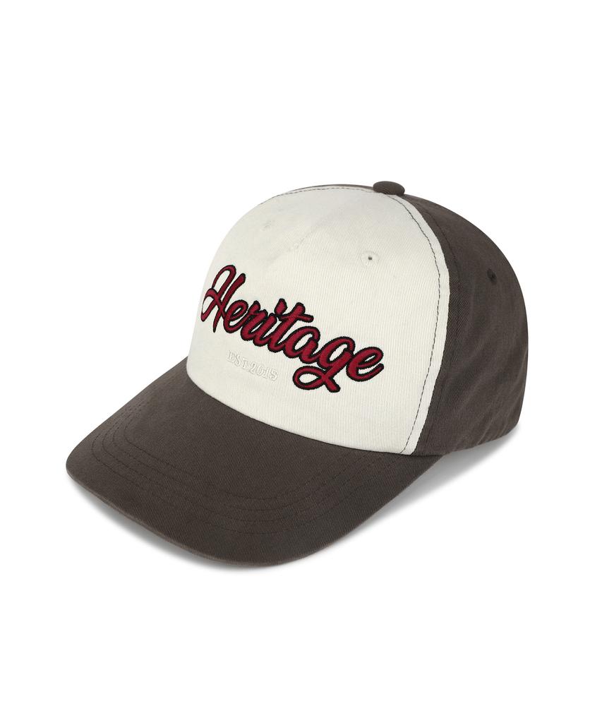 VERUTUM Heritage Logo Bio-Washed Cap Cream Brown