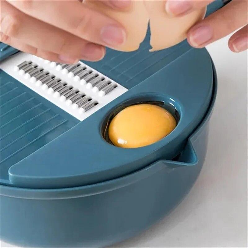 12In1 Multi-Funzionale Chopper di Verdure Carote Patate Tagliare Manualmente Shred Affettatrice Ravanello Grattugia Utensili da Cucina Taglierina di Verdure