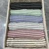 Relaxed Lightweight Summer Striped Knitwear: Women's Long Sleeve Loose Sun Protection Pullover Top