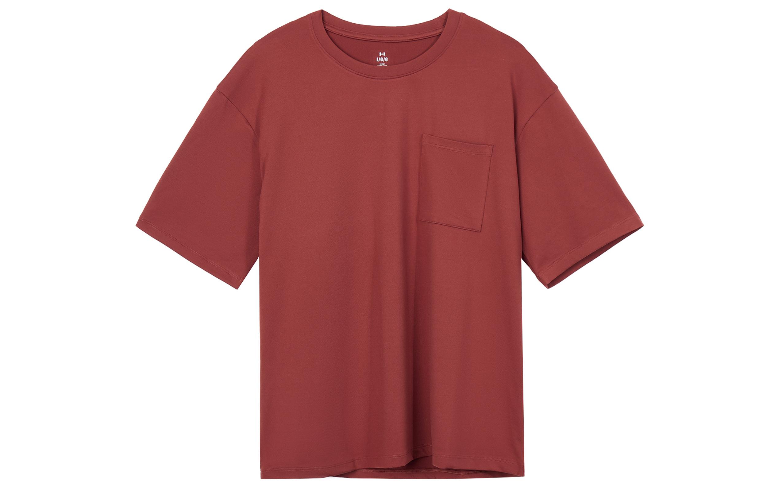 Under Armour Drop Shoulder Sleeve T-Shirt Men s Red 1382805-688 L