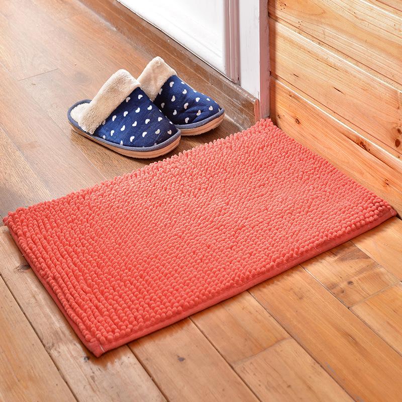 Mikrofaser Kurzhaar Chenille Fußmatte Badezimmer Wohnzimmer Türvorleger Schlafzimmer Teppich Stufenmatte Rutschfester Teppich