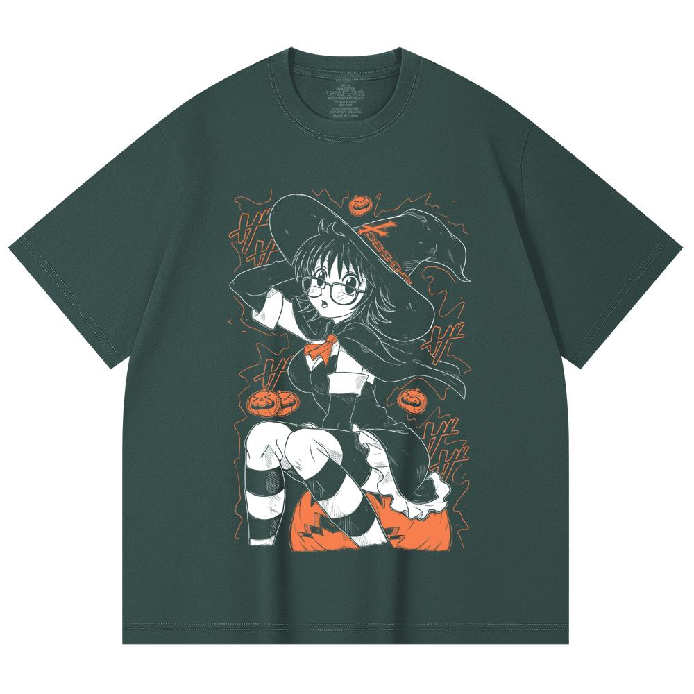 230 g/m² 100% Bawełna HXH V11 Shizuku Nadruk Halloweenowy Unisex Ciężka Bawełniana Koszulka