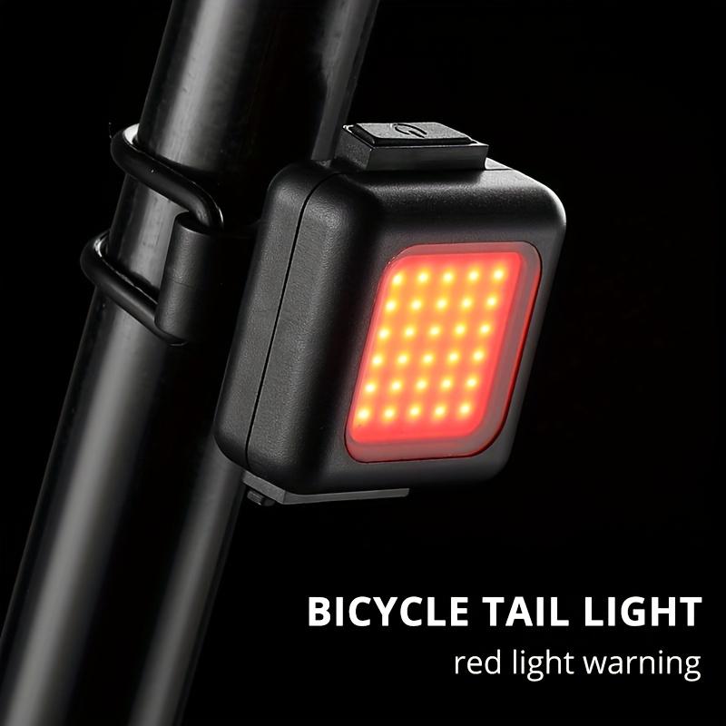 USB Rechargeable Bike Light Set, White Front & Red Rear LED Bicycle Lights, Portable Safety Flashlight for Cycling