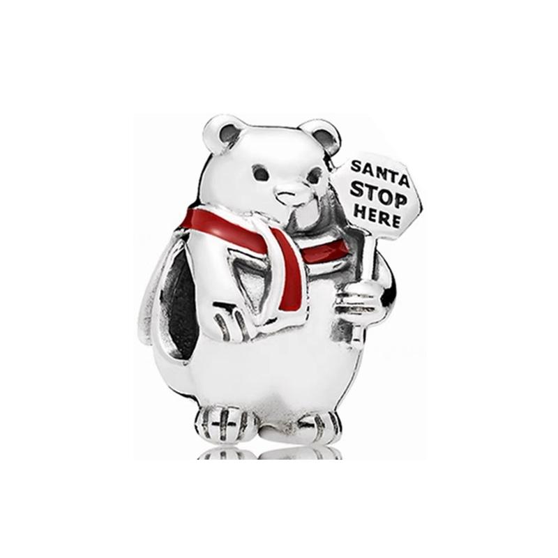 Snowman Sled Santa Claus Christmas Collection Charm Bead Pendant Fit Original European Jewelry Diy Making Unique Gift