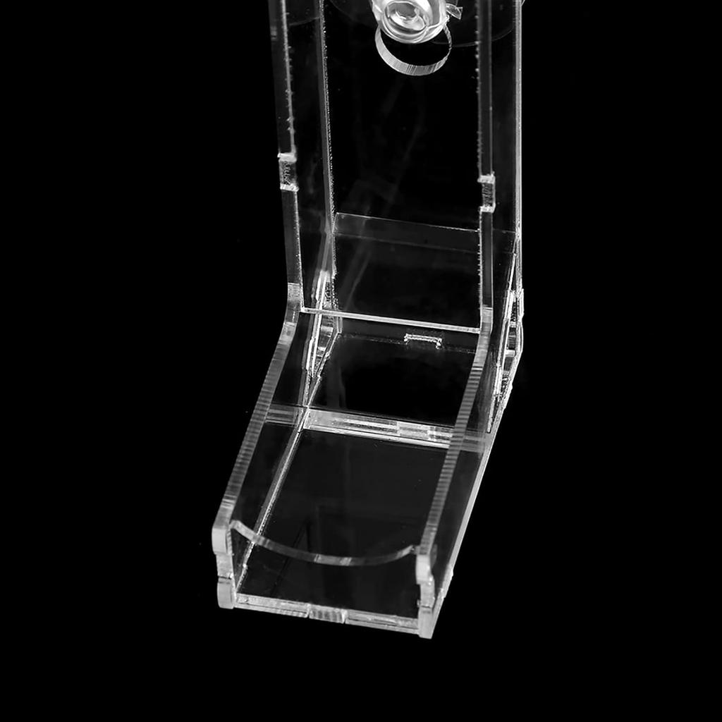 Acryl Garnelen Futterröhrchen, Garnelen Futterspender Transparente Glas Garnelen Futter Schale Tablett mit Saugnäpfen für Fischglas Aquarium Crystal Garnelen Krabben