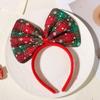 Cute Bowknot Hair Hoop Shiny Christmas Headwear  Merry Christmas Decorations