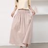 New Autumn Women's Skirt with High Waist Mid-length Gentle Style Small Solid Color Puffy Skirt