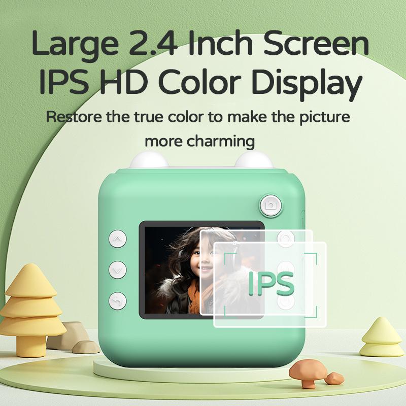 Digital Children Camera Photography Instant Print Photo 1080P Unicorn HD Video Recorder Mini Thermal Printer Birthday Gifts