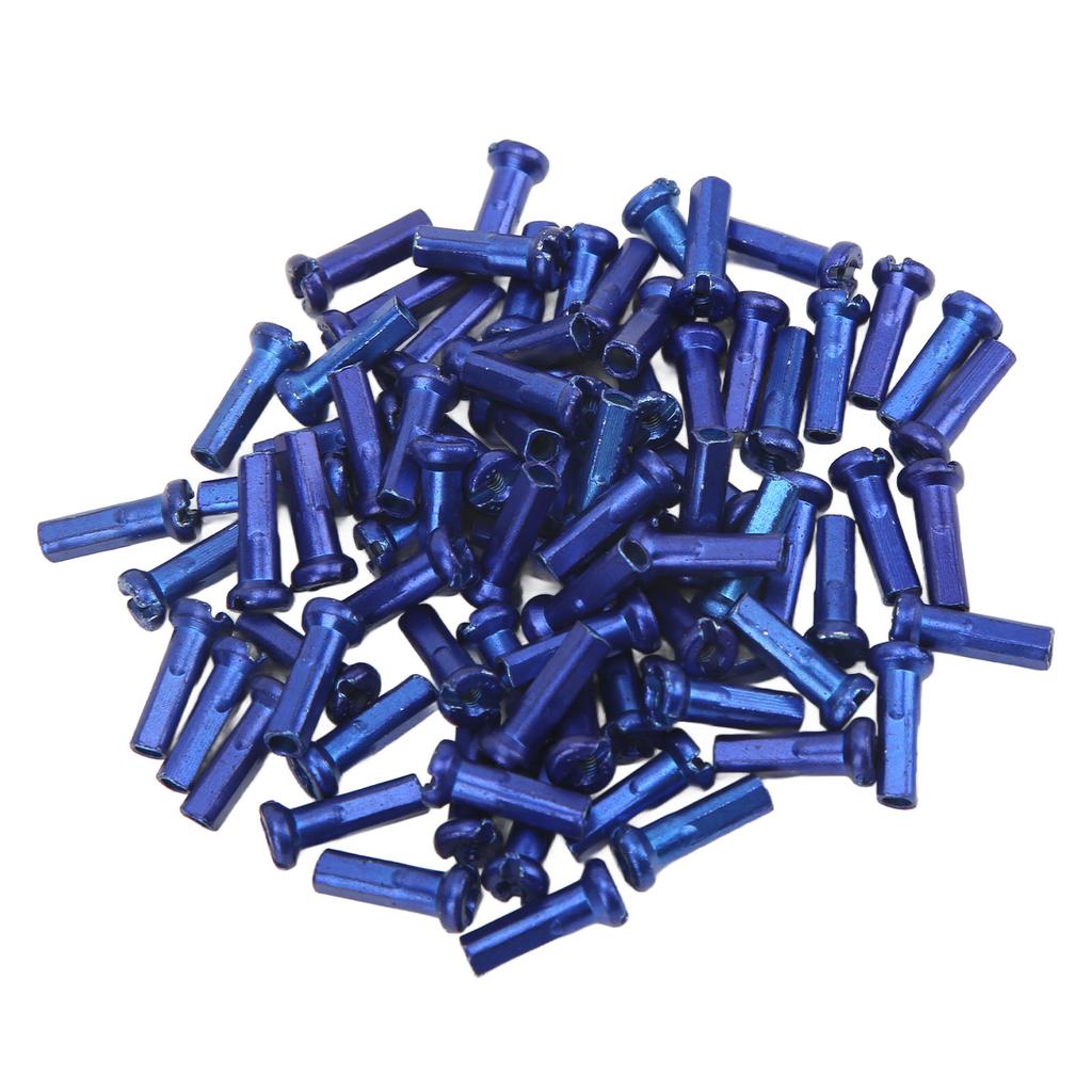 80pcs   Spoke Hats Iron 14mm Mountain Road Cycling Spoke Nipples for 14G Spoke Wire