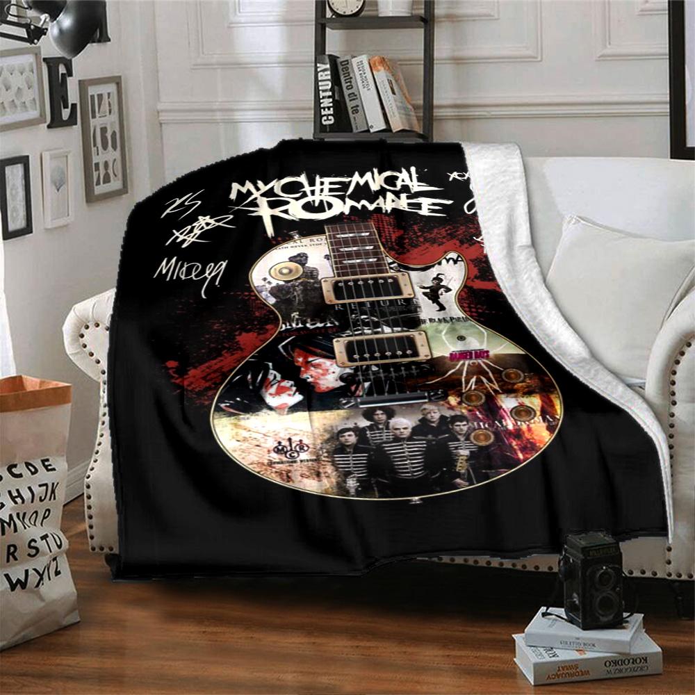 My Chemical Romance Print Flanelldecke Hohe Qualität Warm Bequem Decke für Alle Jahreszeiten Perfekt für Geschenke Heimdekoration