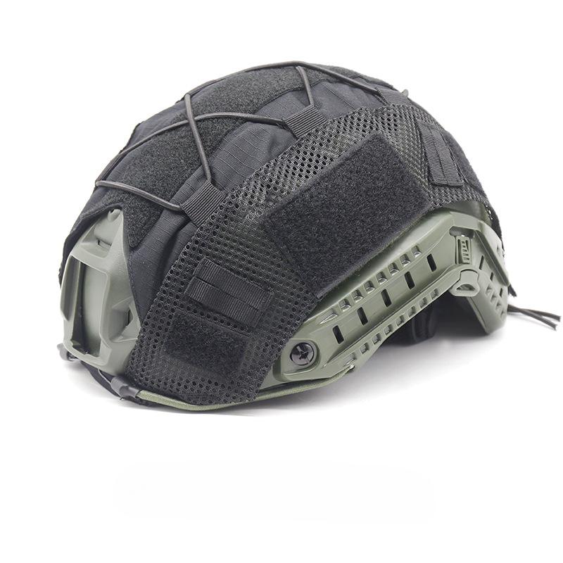 Tactical Helmet Cover Camo Cloth Cover for Airsoft Fast Helmet with Velcro, Nylon Loops & Shock Cord for Military-Without Helmet
