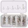 50pcs Barbed Fishing Treble Hooks Mix 2-10# High Strength Carbon Steel Hooks for Ice Sea Carp Fishing Lure Sharp Durable Tackle 260319