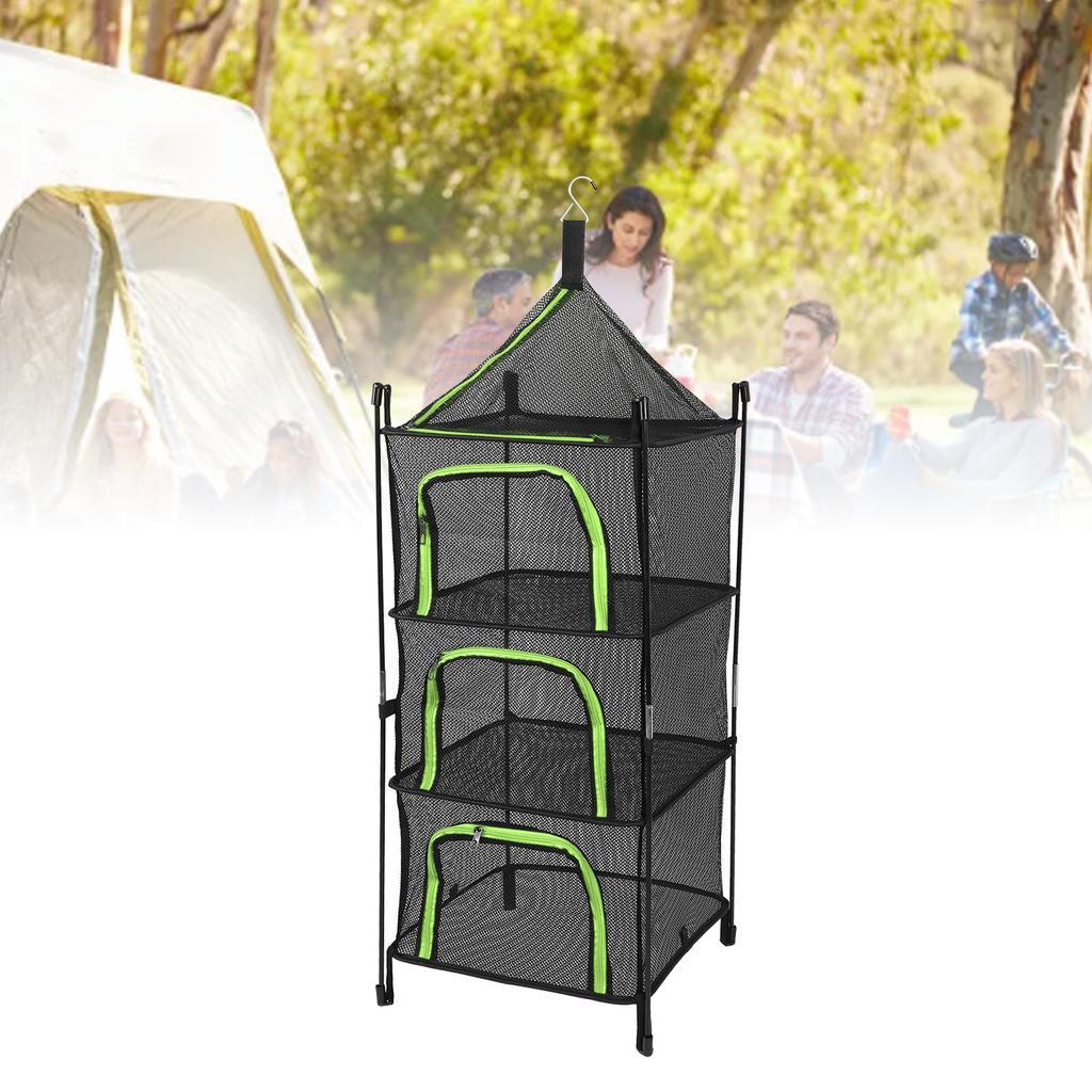 Hanging Drying Mesh Foldable 4 Layer Multifunctional Thickened Hanging Mesh Net for Clothes Fish