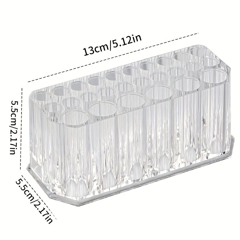 

1 шт. Прозрачное ведро для хранения кистей для макияжа, Подставка для карандашей для макияжа глаз, Настольная полка для демонстрации, Для карандашей, кистей, канцелярских товаров прозрачный