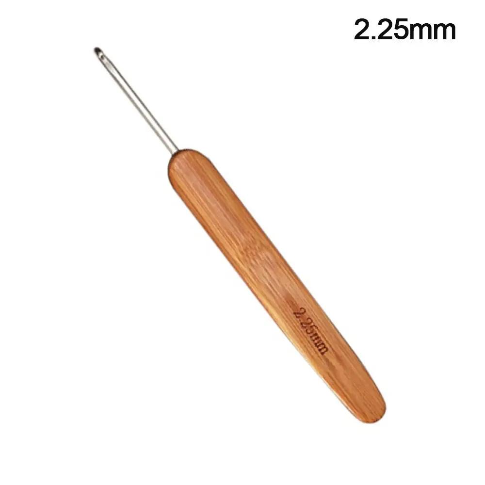 Small Size Crochet Hooks Long Bamboo Wooden Crochet Knitting Needles Crocheting Needles Yarn Weave Handle DIY Sewing Accessories