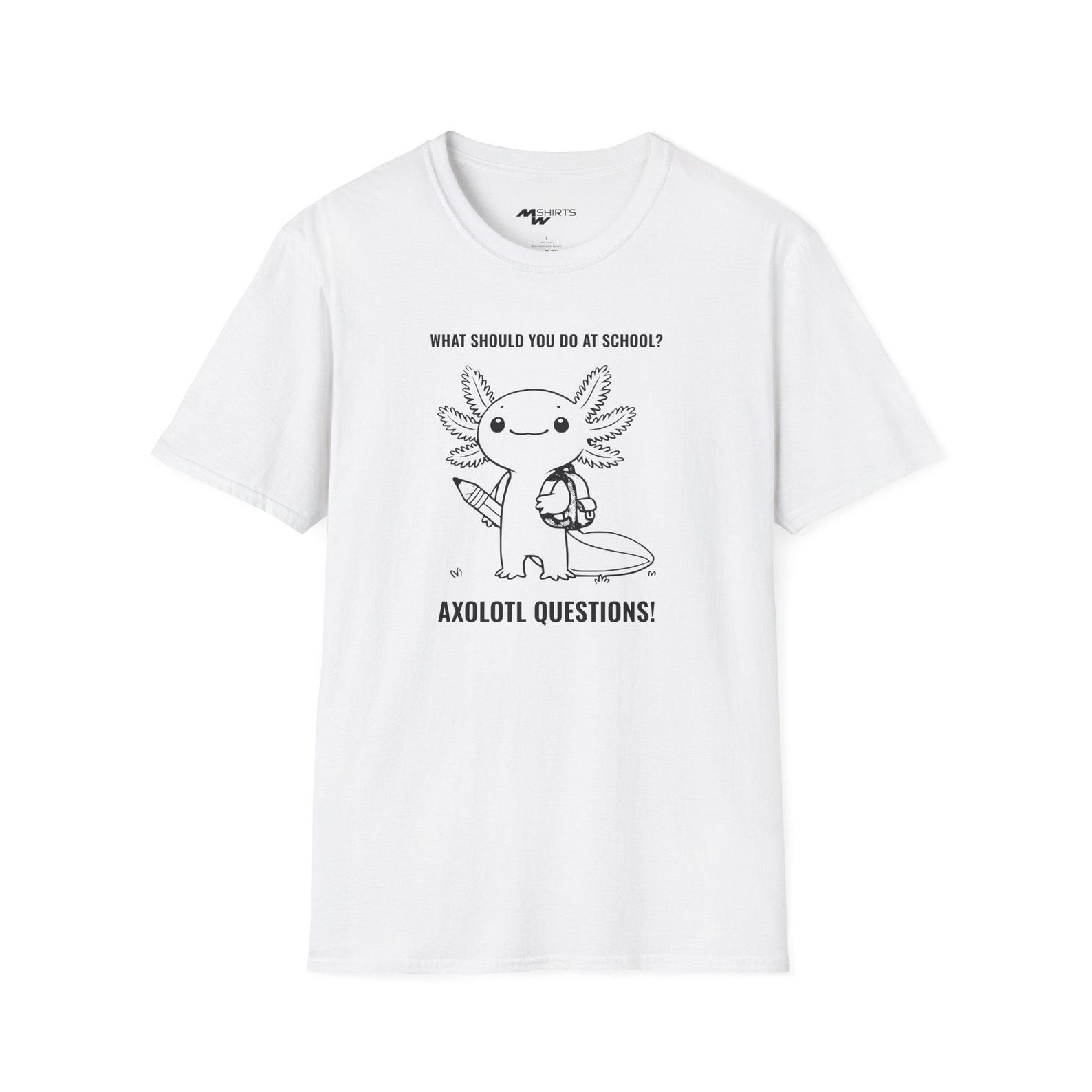 Axolotl Comic T-Shirt: Funny Animal Lover Gift S