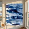 Pattern S-school of F-fish Throw Soft Flannel Blanket for Bed Bedroom Sofa Picnic Throw Skin-friendly Breathable Gift Cover
