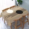 Geometric Simple Design Tablecloth, Water-Resistant And Dirt-Resistant, For Dining Room, Cafes, And Kitchen Home Decor