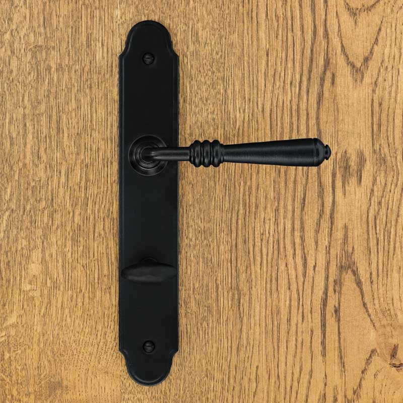 DEVON door handle with WC 72 BLACK plate