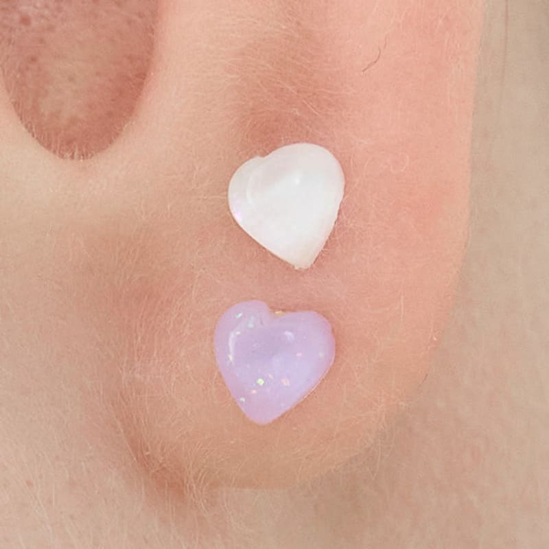 Own 14K pastel heart piercing